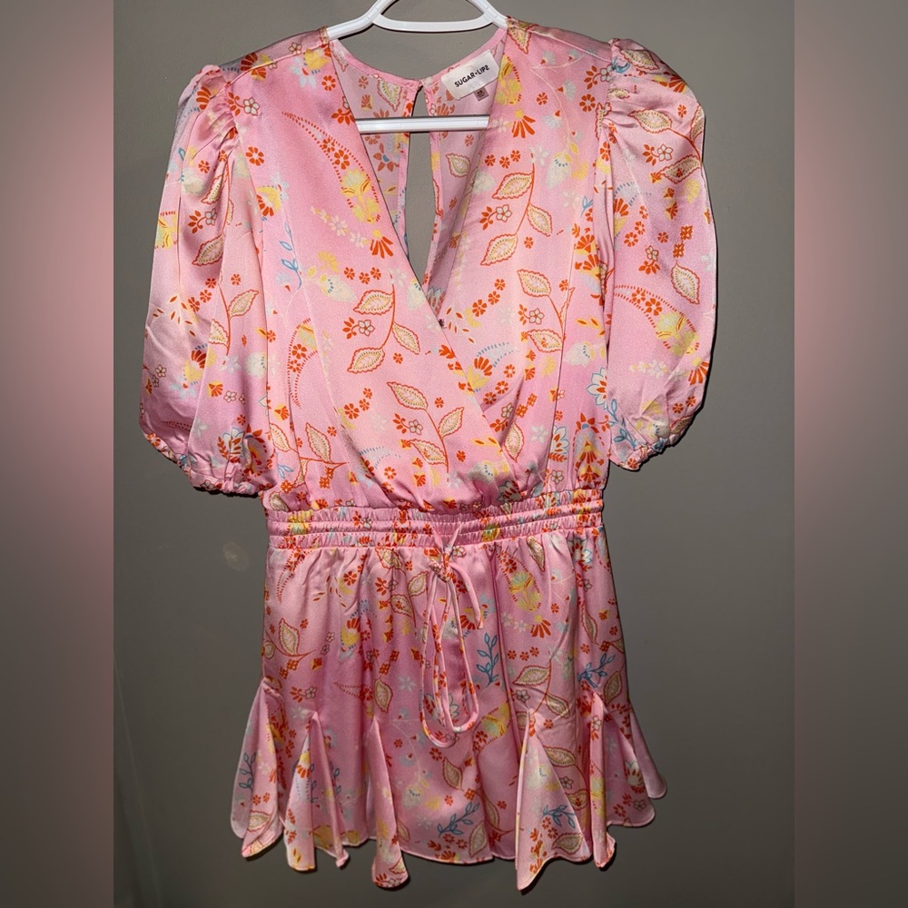 Sugar lips floral romper